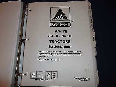 Agco White 8310 8410 Tractor Service Shop Repair Manual Book