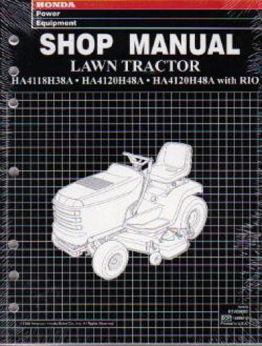 Honda HA4118 4120 Lawn Tractor Shop Manual 1