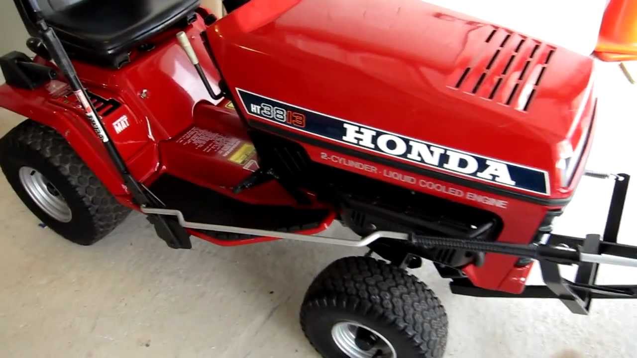 Honda HT3813 tractor with Snow plow... - YouTube