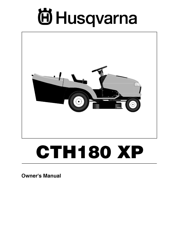 Additional Husqvarna CTH180 XP Lawn Mower Literature