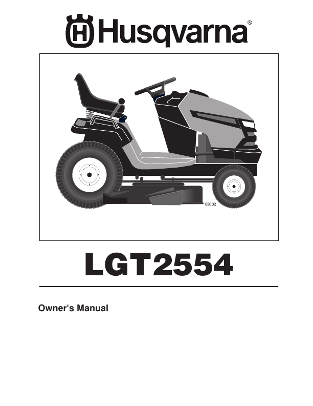 Additional Husqvarna LGT2554 Lawn Mower Literature