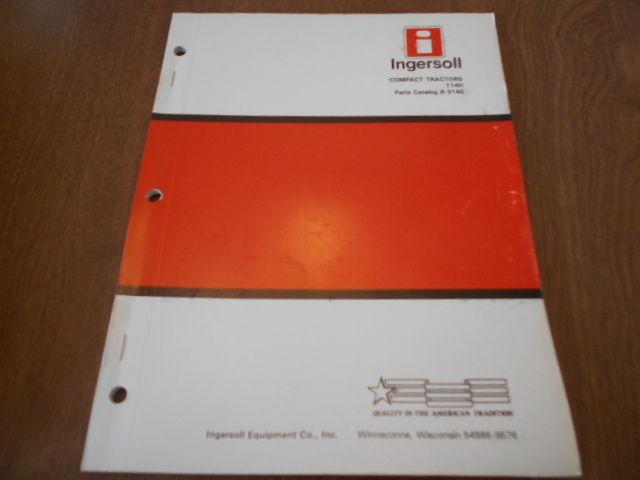 Case Ingersoll 114H Compact Lawn Mower Tractor Parts Catalog Manual ...