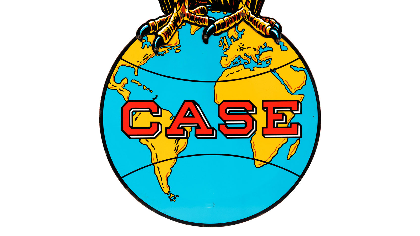 Case Eagle On Globe Sign SSP 33.5x81.25x1 Single-Sided Porcelain | Lot ...