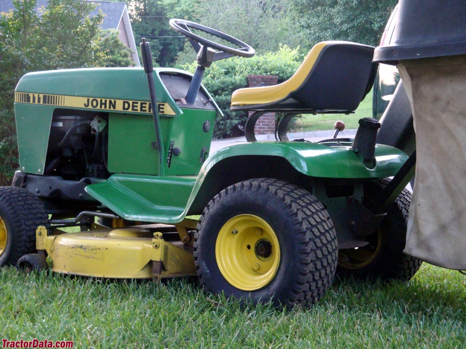 John Deere 111H with mower and rear bagger. Photo courtesy of John ...