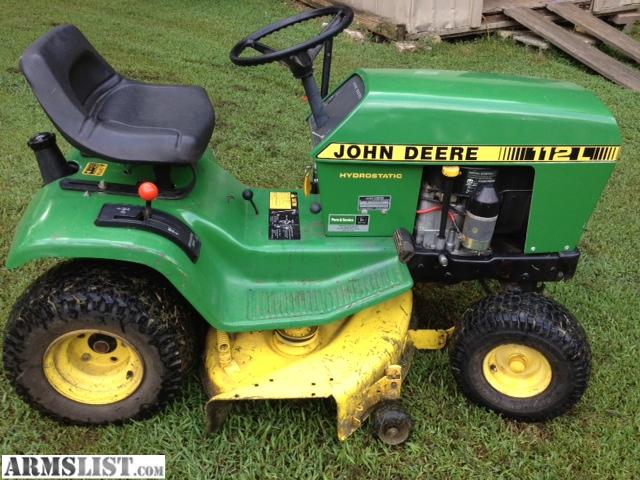 ARMSLIST - For Sale/Trade: john deere 112L runs great, can try it out