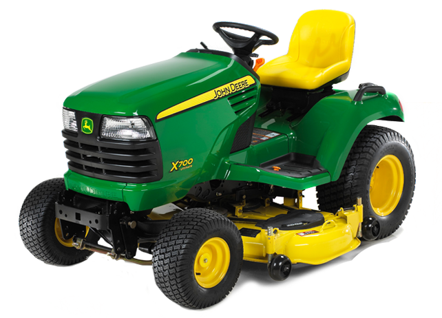 The John Deere X700 is the smallest X700 model (45.9 in. height) and ...