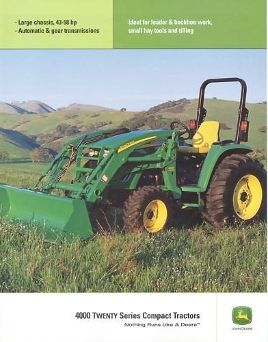John Deere 4000 TWENTY Compact Tractors Sales Brochure | eBay