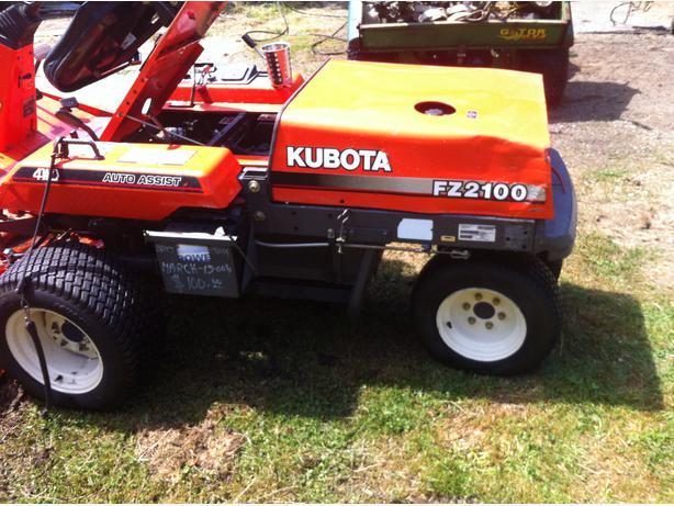 kubota fz2100 4x4 zero tur radius rotary comercial mower low hrs 900 ...