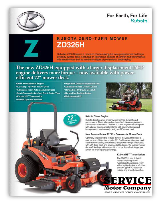 Kubota ZD326H Zero Turn Mowers for sale