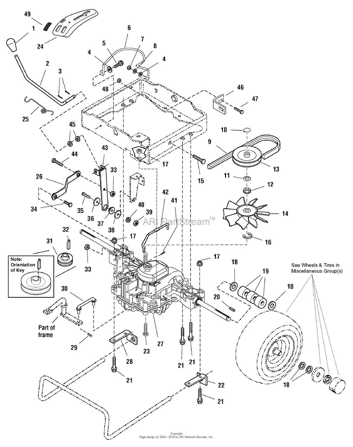 Simplicity 1694664 - 2518H, 18HP Hydro Parts Diagram for Transmission ...