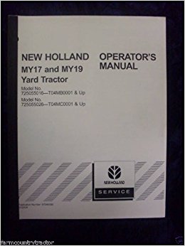 New Holland MY17/MY19 Yard Tractor OEM OEM Owners Manual: New Holland ...