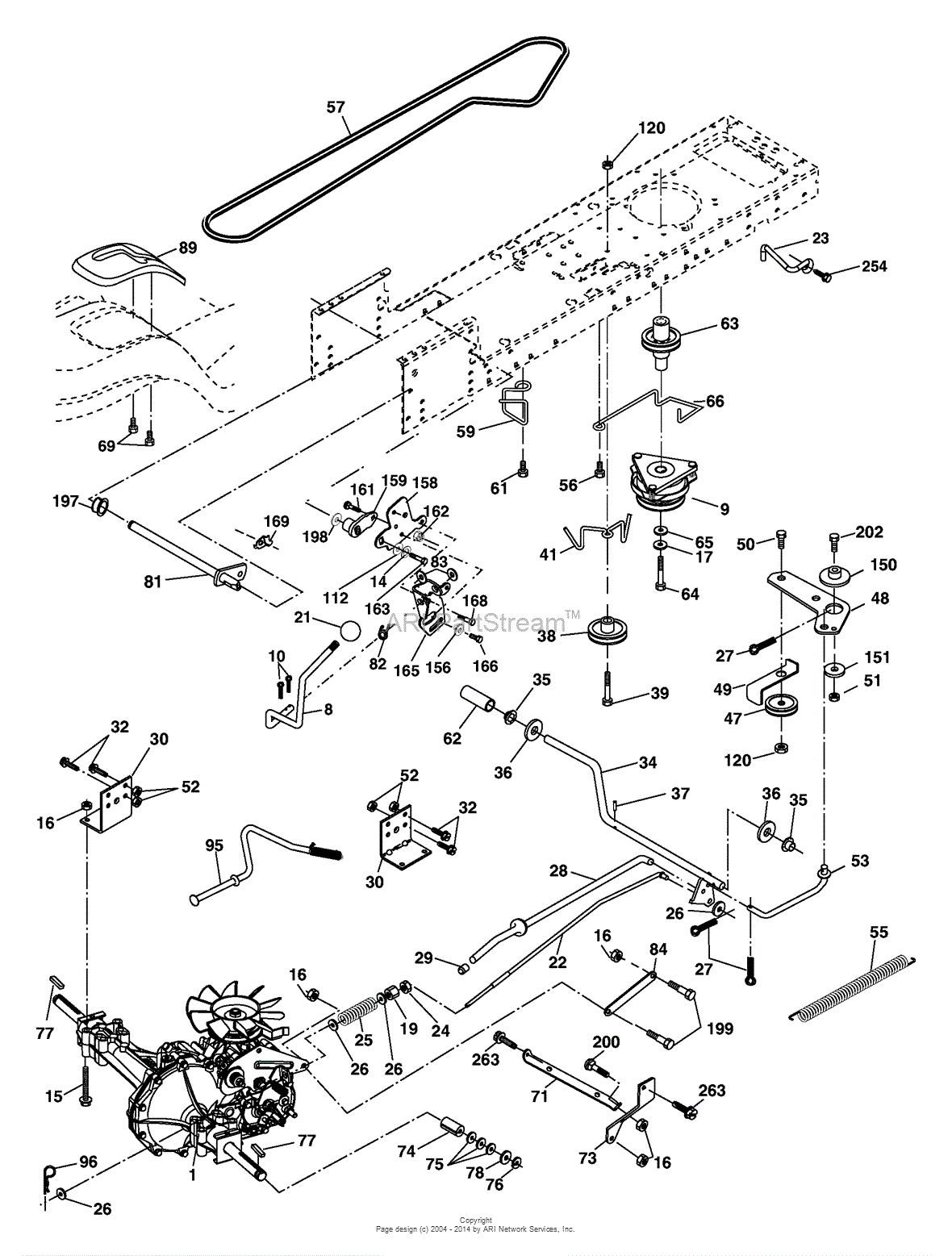 AYP/Electrolux DB27H48YT/96012003400 (2005) Parts Diagram for Drive