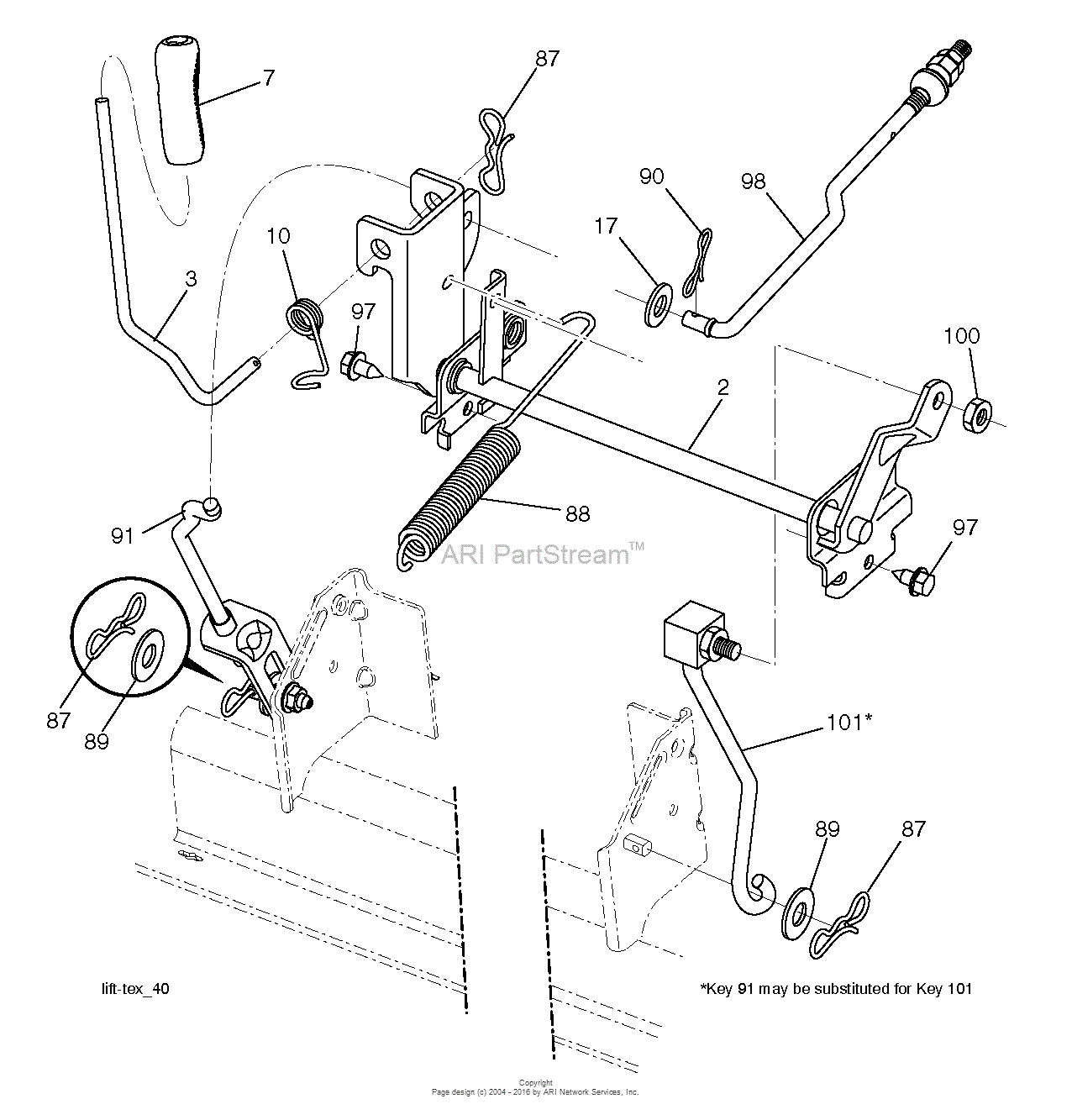 Poulan PB175G42 - 96042017700 (2014-09) Parts Diagram for MOWER LIFT ...