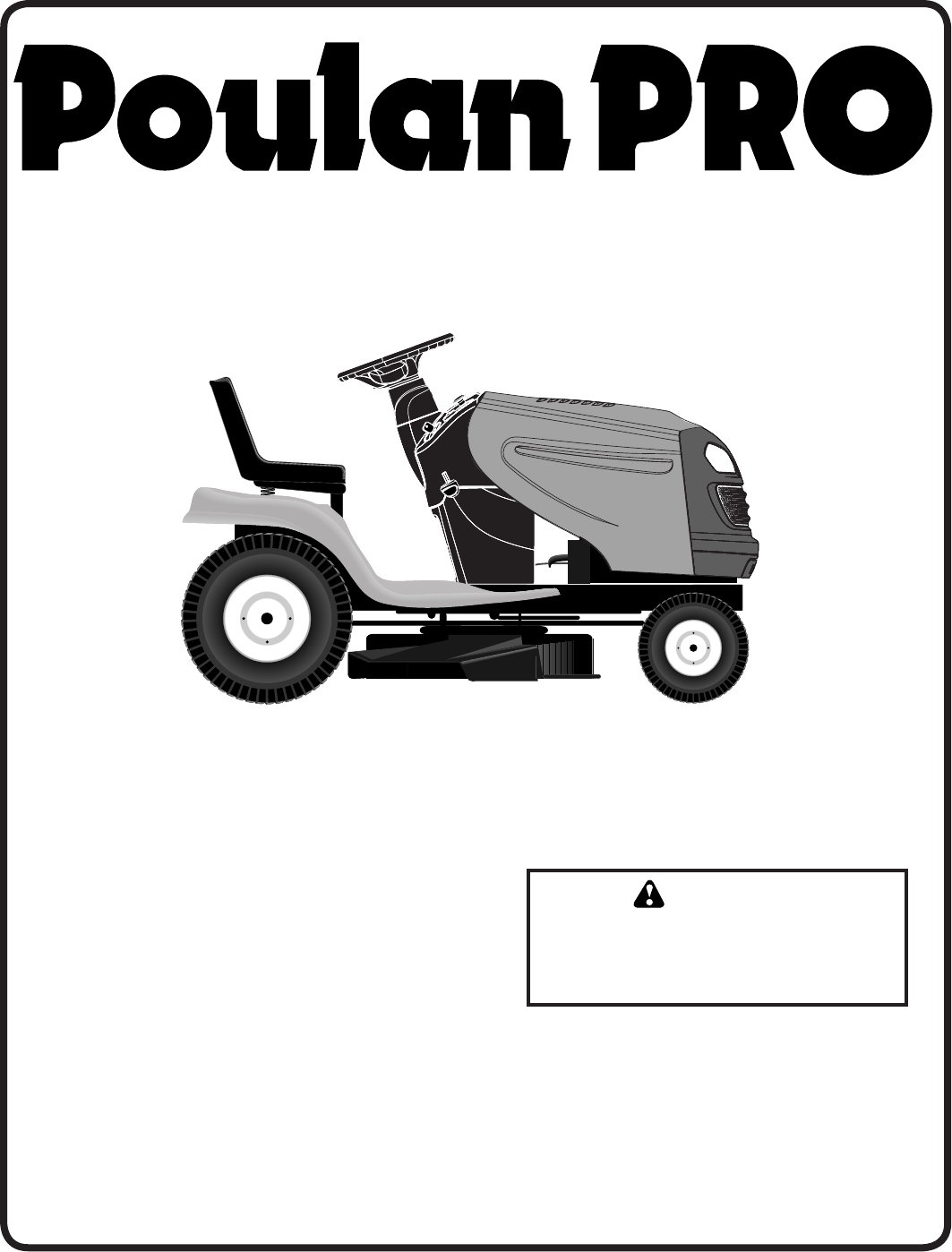 Poulan PB22H48YT Lawn Mower User Manual