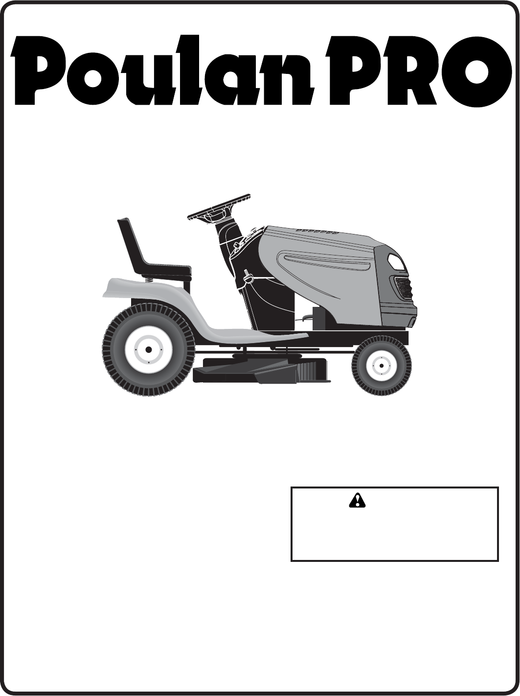 Poulan PB24H54YT Lawn Mower User Manual