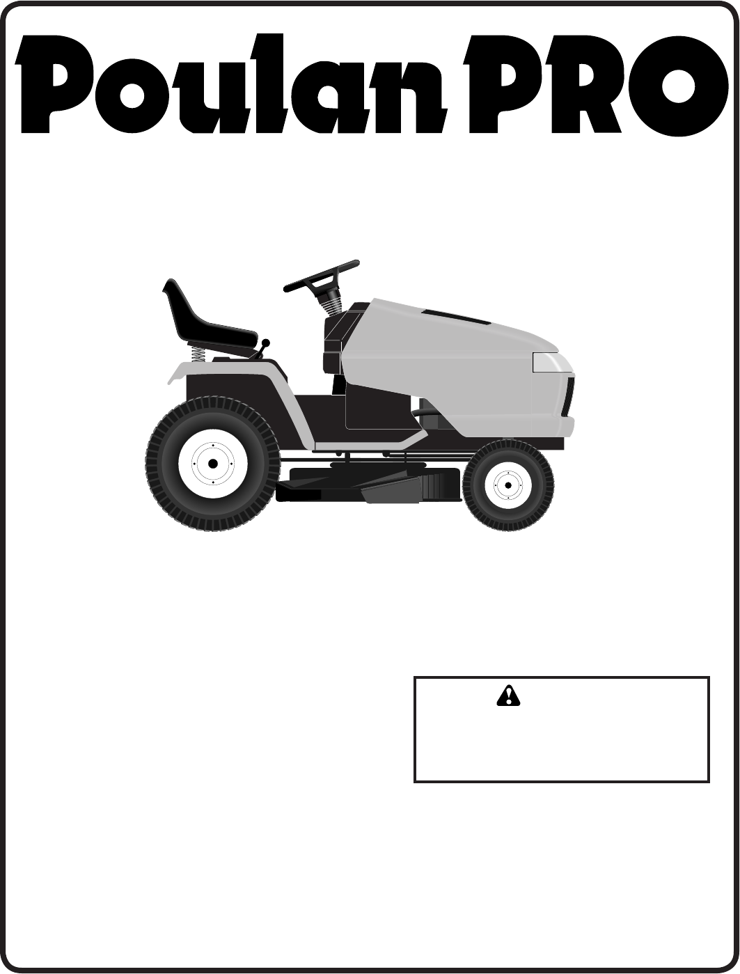 Poulan PBGT27H54 Lawn Mower User Manual