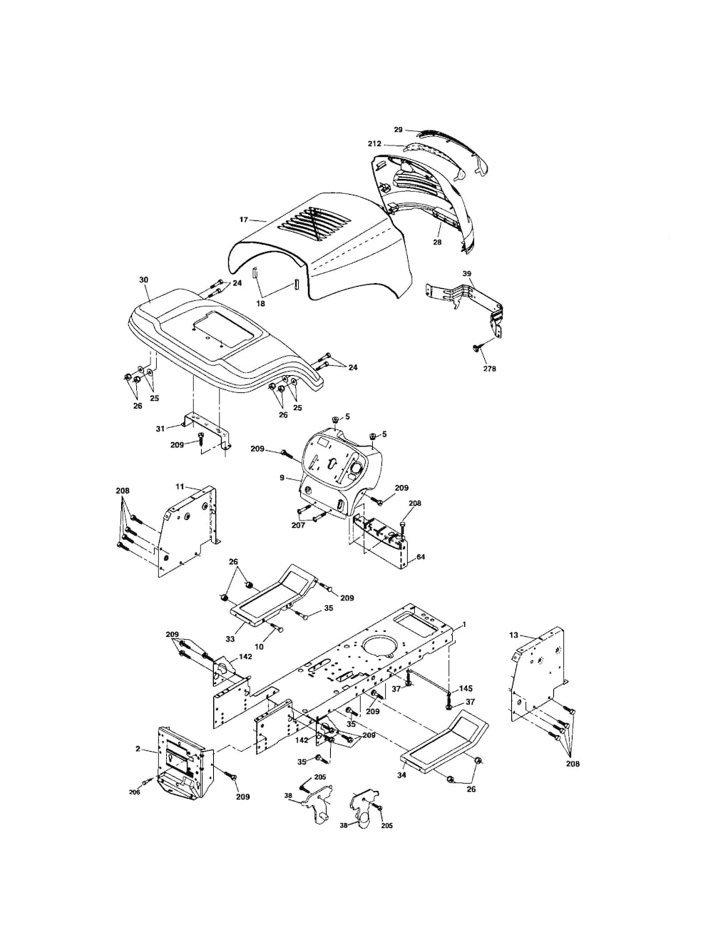 ... and Parts List for POULAN Riding-Mower-Tractor-Parts model # PD15538LT