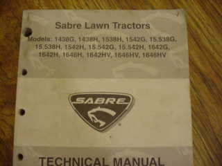 Sabre Lawn Tractor 1438, 1542, 15.542, 1642 Gear; 15.538,1542,15.542 ...