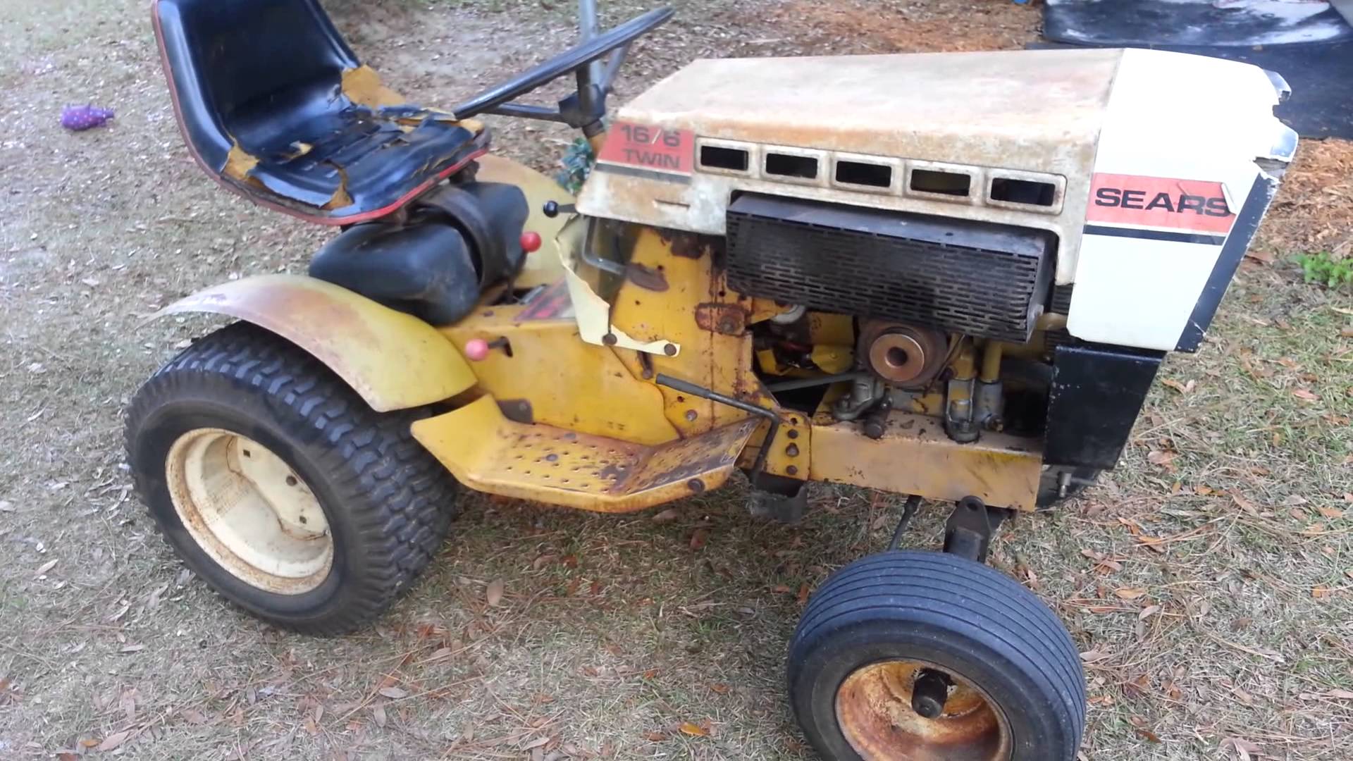 Sears 16-6 garden tractor - YouTube