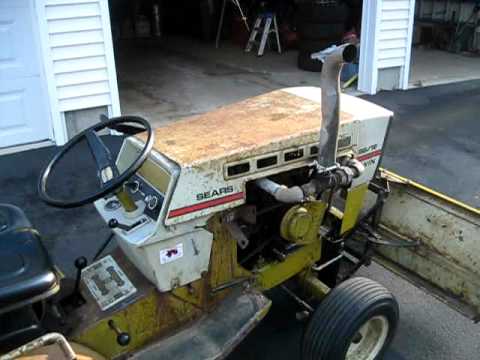 1973 Sears SS/16 Twin Garden Tractor - YouTube