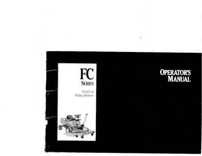 1691656 Simplicity 16FCH48 Front Cut Riding Lawn Mower Manual