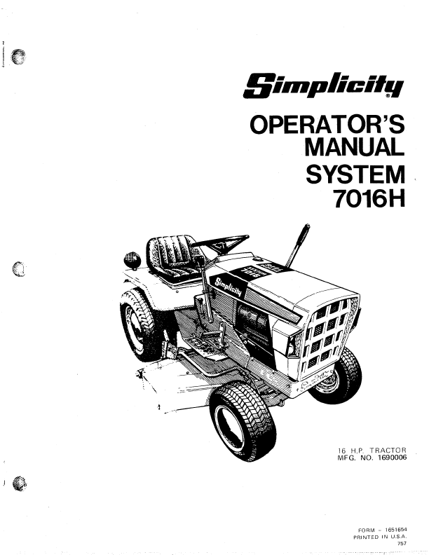 Simplicity Mower Part http://lawnandgarden.manualsonline.com/manuals ...