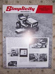 Simplicity Broadmoor II 10 HP Lawn Tractor 6010 Promo M | eBay