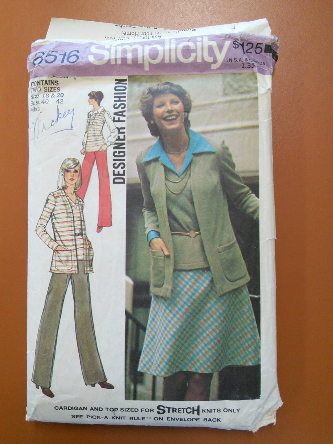 Simplicity 6516 Misses' Cardigan Top Pans and by RetroRevivalCanby