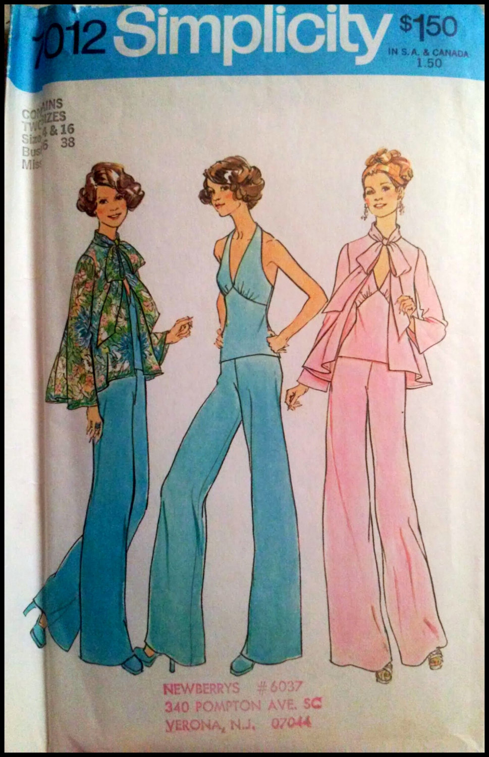 Simplicity 7012 Misses' Top Halter Top And Wide Leg