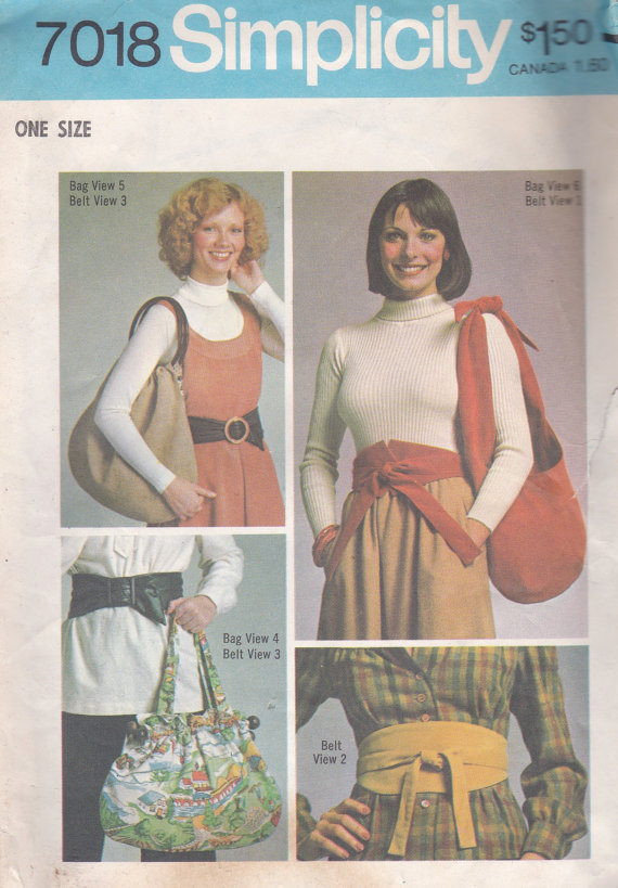 1970s Belt & Bag Pattern Simplicity 7018
