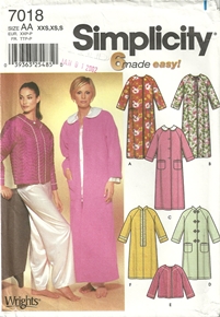 Simplicity 7018 Misses Long & Short Robe & Bed Jacket Sewing Pattern 6 ...