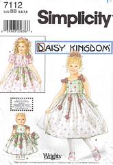 Simplicity 7112 Daisy Kingdom Girl's and Doll Dress Pattern 5-8 ...
