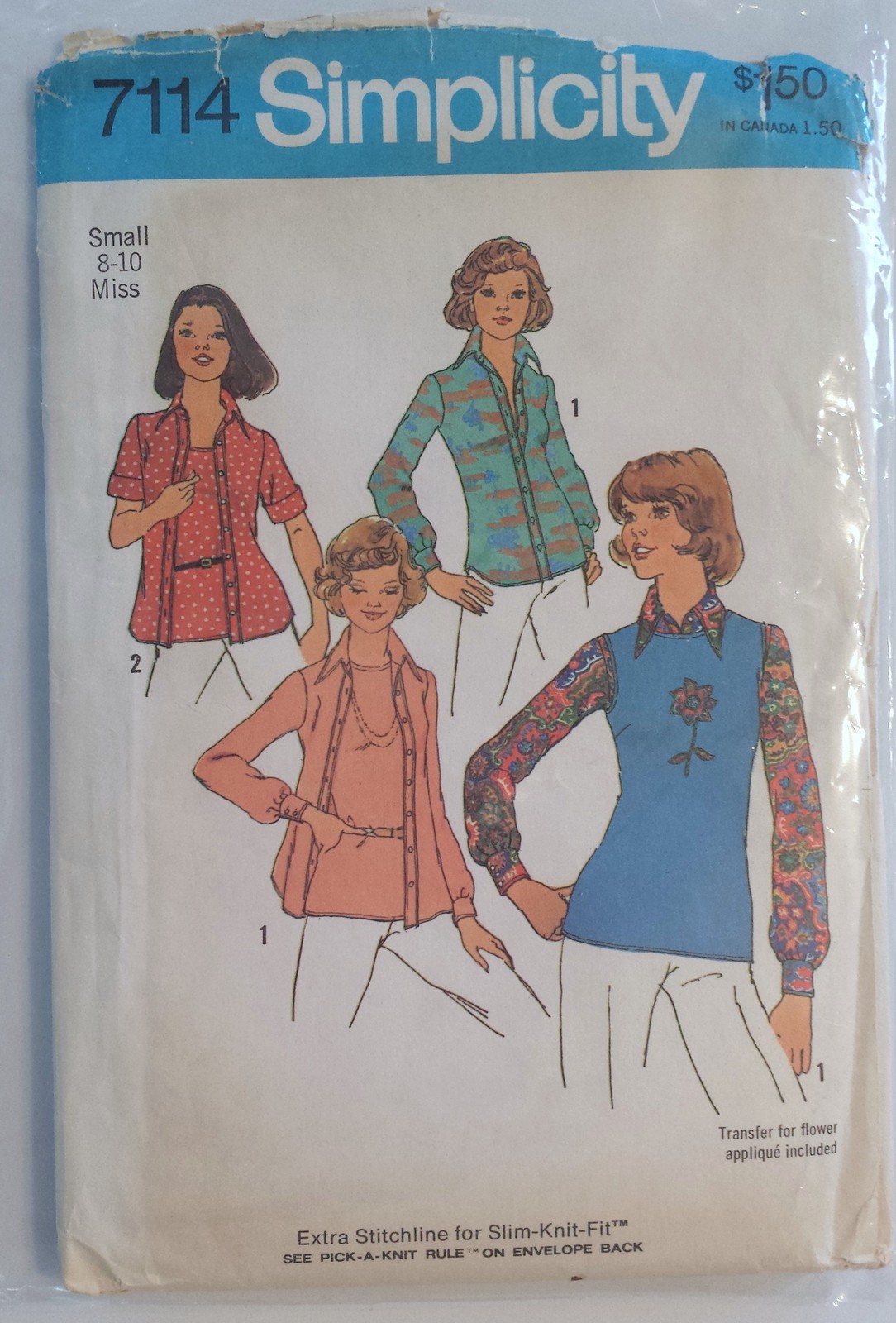 Simplicity 7114, Misses' Tops, Size 8,10 - Sewing Patterns