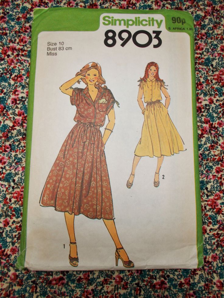 Simplicity sewing Pattern - 1979 - woman's dress and tie belt - size ...