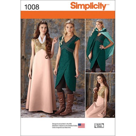 Simplicity Misses' Fantasy Costumes, 14-16-18-20-22 - Walmart.com