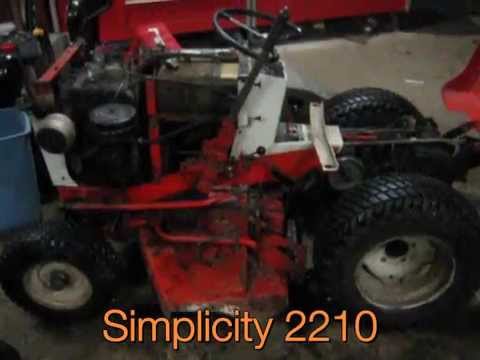 Simplicity 2210 Garden Tractor - YouTube