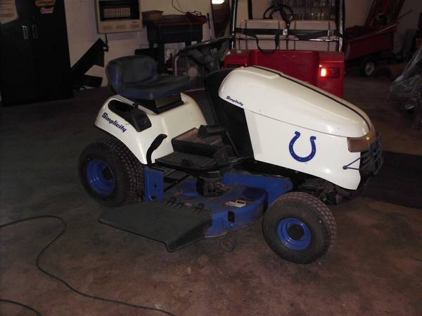 Simplicity Indiannapolis Colts Lawn Tractor - $250 (Cabool) | Garden ...