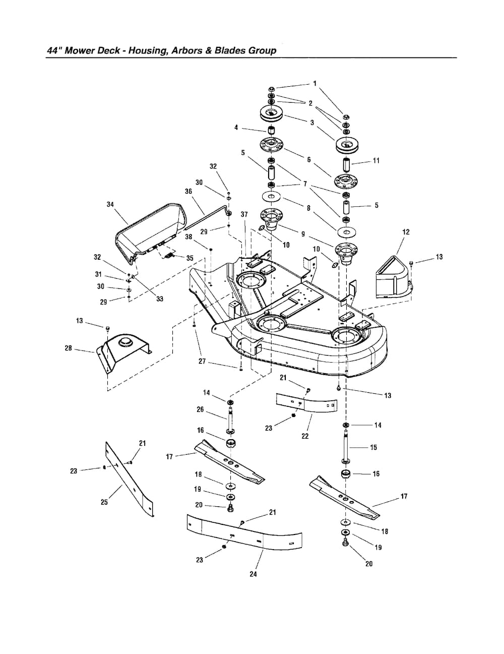 ... List for SNAPPER Riding-Mower-Tractor-Parts model # LT18538 (2690440