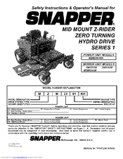 Snapper MZM5203M Safety Instructions & Operator's Manual (36 pages)