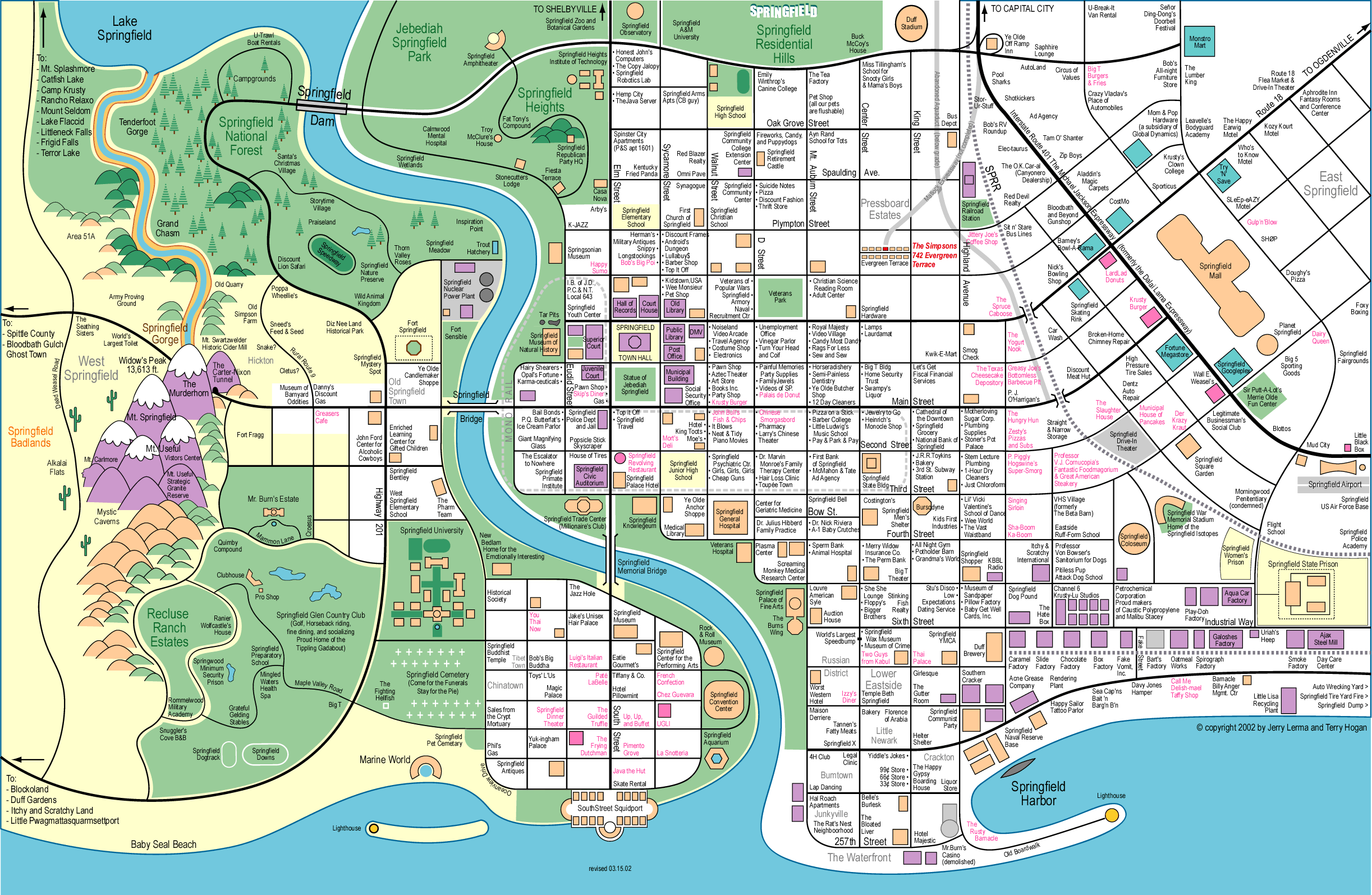 For a map of springfield