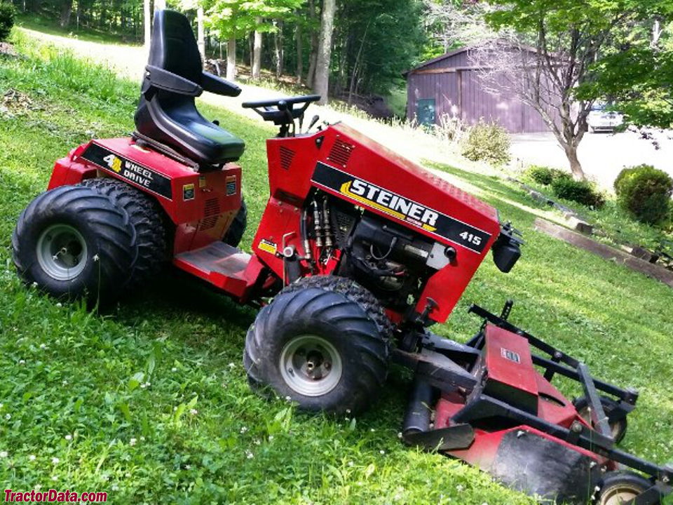 Steiner 415 with front-mount mower. Photo courtesy of Brian Bailey