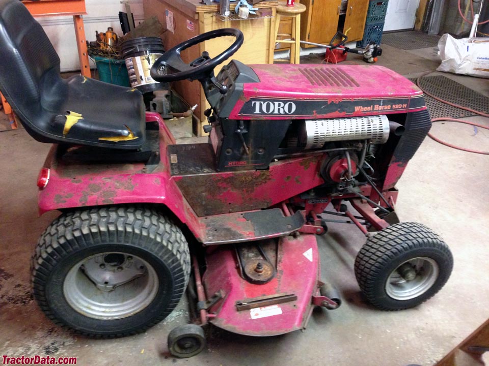 Toro 520-H with mower deck, right side. Photo courtesy of Andrew Mason