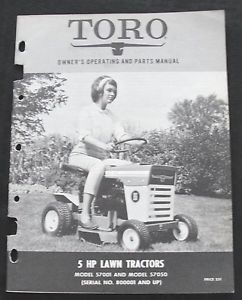 1968-TORO-MODEL-57001-57050-RIDING-MOWER-TRACTOR-OWNER-039-S-amp-PARTS ...