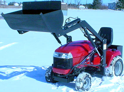 Toro GT550 Hydro Garden Tractor with optionalBucket Loader shown ...