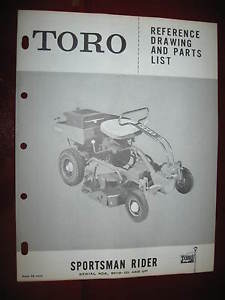 1959-Toro-Sportsman-Rider-Mower-models-50119-101-amp-Up-Parts-Manual ...