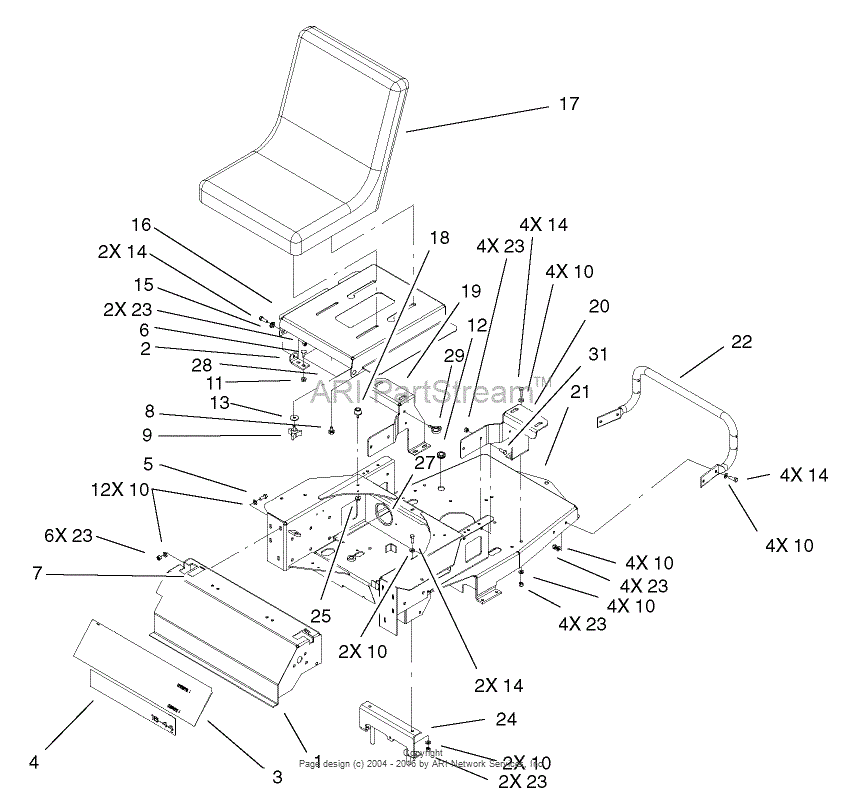 Toro 74502, Z16-44 TimeCutter Z Riding Mower, 2002 (SN 220000001 ...