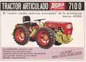 Folleto publicidad y de características del tractor Agria modelo 7100