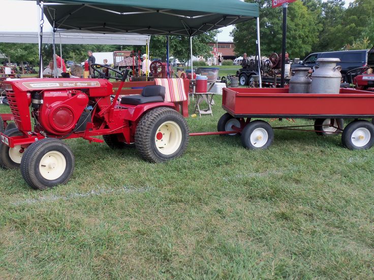 1967 Wheel Horse 1077 with red wagon | Farm Equipment | Pinterest