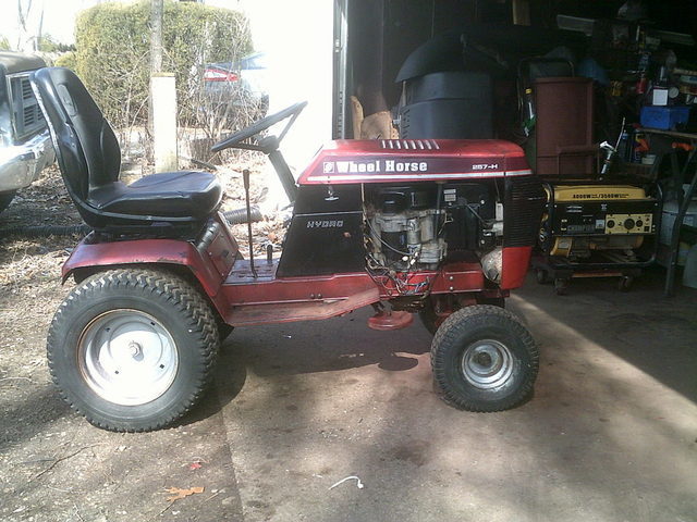 SOLD! REPAIRED WHEEL HORSE 257 H TRACTOR & MOWING DECK - Wheel Horse ...