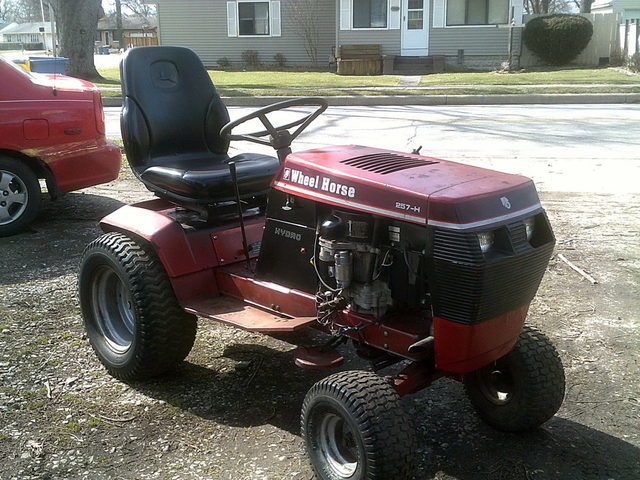 SOLD! REPAIRED WHEEL HORSE 257 H TRACTOR & MOWING DECK - Wheel Horse ...